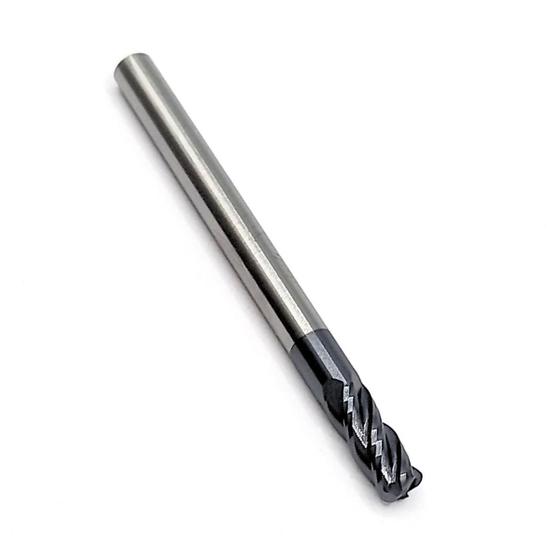 Imagem de Fresa Toroídal Metal Duro 4 Cortes Com 55HRC 10mm R1.0 cobertura TiSiN