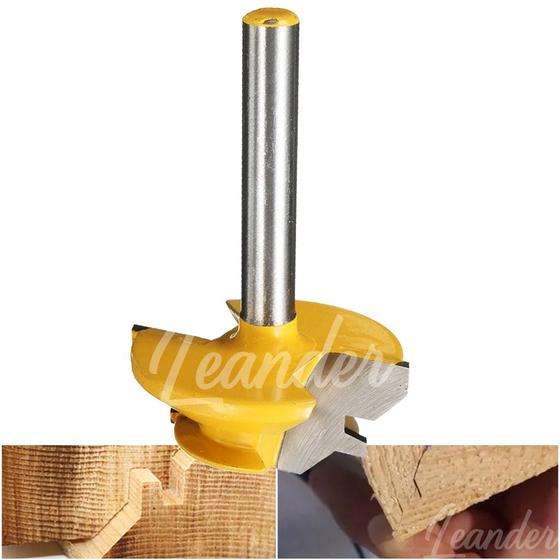 Imagem de Fresa Tupia Lock Miter 45 Graus Encaixe 6mm Móveis Corte Profissional