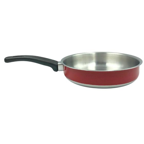 Imagem de Frigideira 20 Cm Sem Tampa Preto Verm Inox 20 Cm 1 Unidade