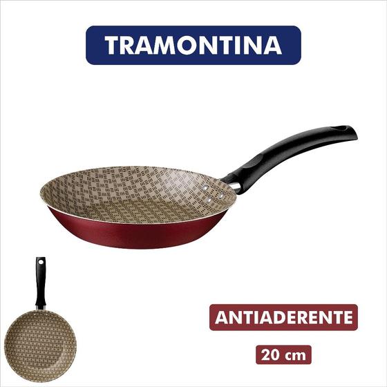 Imagem de Frigideira Antiaderente 16 20 ou 24 cm Tramontina Turim com Textura Paris Starflon Max