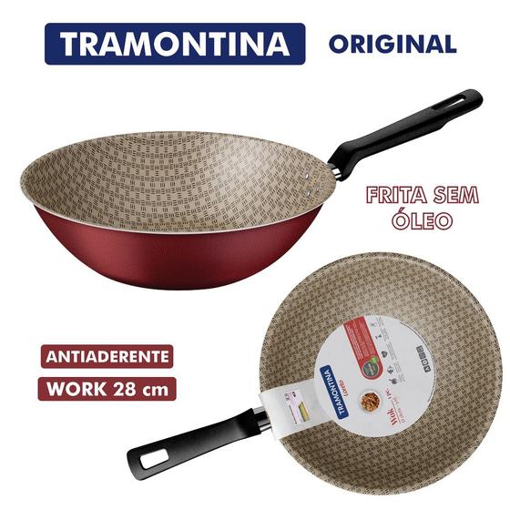 Imagem de Frigideira Antiaderente 28 cm Tramontina Work com Textura Starflon Max