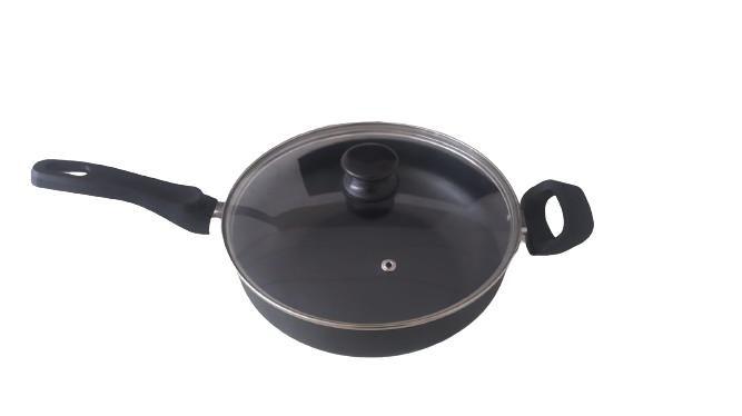 Imagem de Frigideira Antiaderente 28 Cm Wok com tampa de vidro