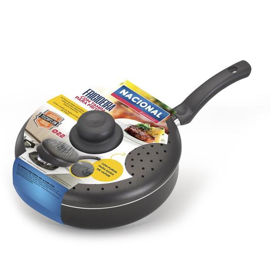 Imagem de Frigideira Antiaderente com Tampa para Fritura 22 cm
