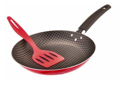 Imagem de Frigideira Antiaderente Com Teflon Com Espátula 24cm Colors Pitanga Multiflon
