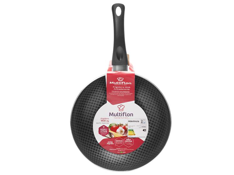 Frigideira Antiaderente Multiflon Alumínio Wok Menor preço em Frigideira Antiaderente Multiflon Alumínio Wok