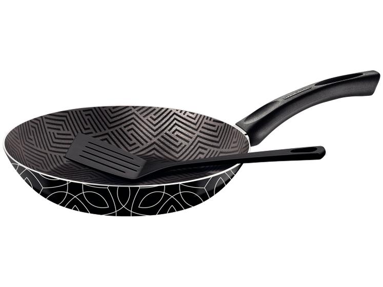 Imagem de Frigideira Antiaderente Tramontina de Alumínio Paris Preto 26cm com Espátula