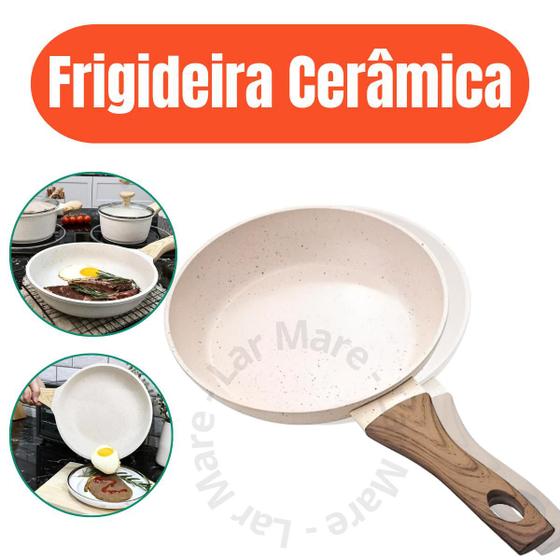 Imagem de Frigideira Ceramica Antiaderente Fundo Triplo Fogão Induçao
