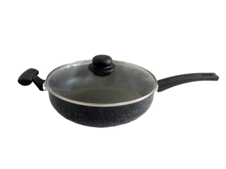 Imagem de Frigideira Com Antiaderente Preto Poa Alusol