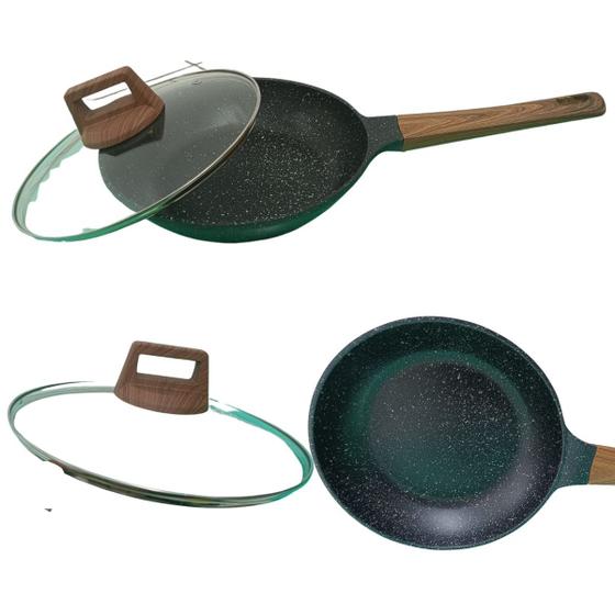 Frigideira Com Tampa Cerâmica Indução/gás Frita Sem Óleo Antiaderente Cozinha Não Gruda Panqueca Menor preço em Frigideira Com Tampa Cerâmica Indução/gás Frita Sem Óleo Antiaderente Cozinha Não Gruda Panqueca
