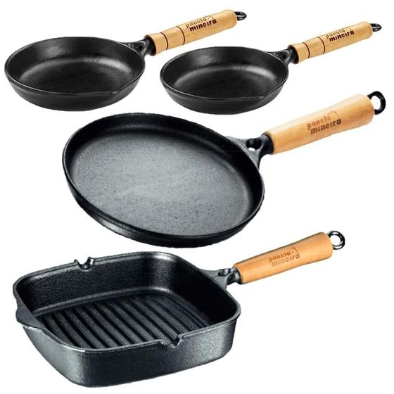 Imagem de Frigideira Cook Grill + Tapioqueira + 2 Frigideira Para Ovo