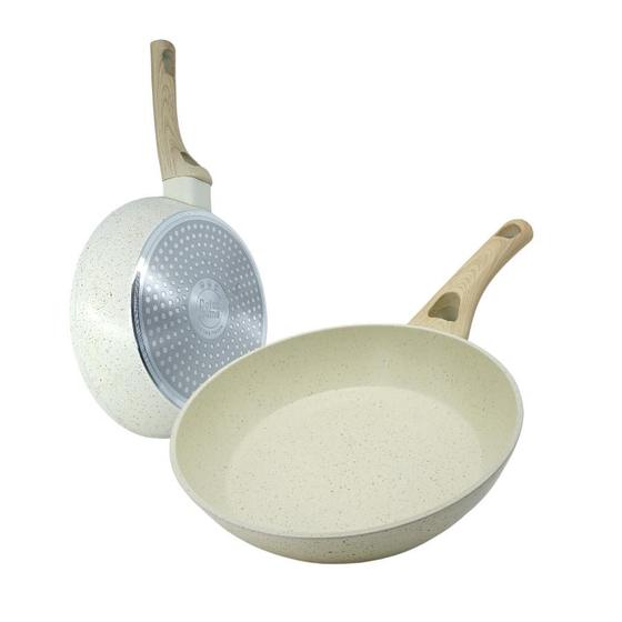 Imagem de Frigideira Creme Antiaderente Ceramic Indução Fundo Triplo 20cm