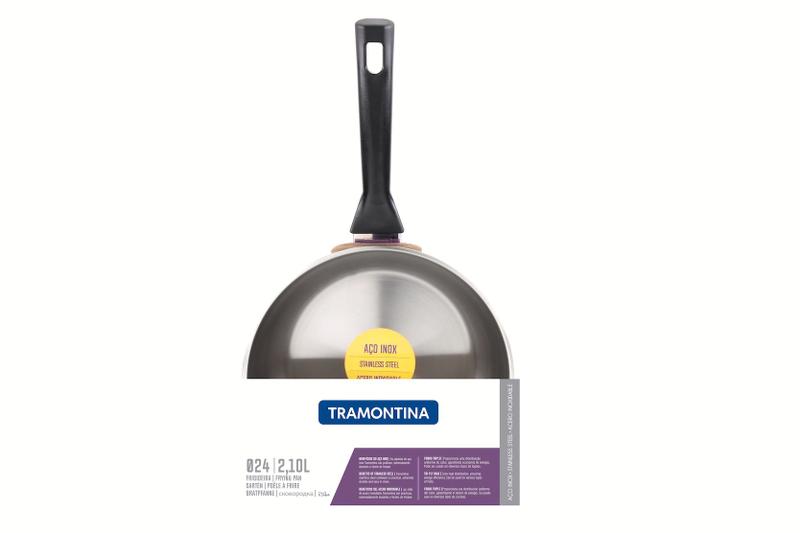 Frigideira em Aço Inox com Fundo triplo e Cabo de Baquelite - 24cm/2,1L - Brava - Tramontina Menor preço em Frigideira em Aço Inox com Fundo triplo e Cabo de Baquelite - 24cm/2,1L - Brava - Tramontina