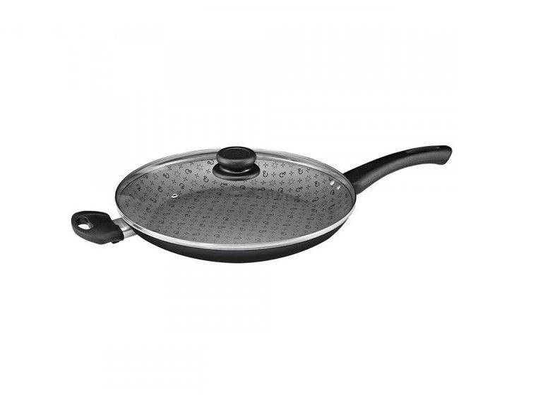 Frigideira Francesa antiaderente 28cm Maximum Preta tampa de Vidro Panelux Menor preço em Frigideira Francesa antiaderente 28cm Maximum Preta tampa de Vidro Panelux