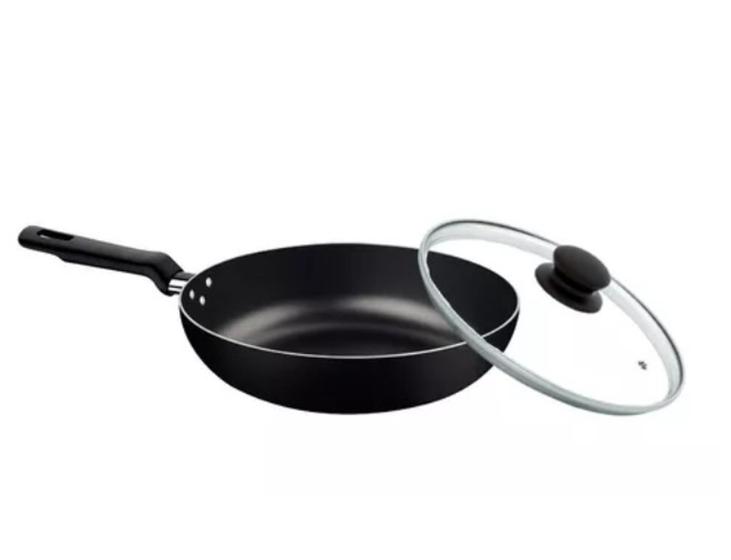 Frigideira Funda 24 Cm Com Tampa Tramontina Loreto Black