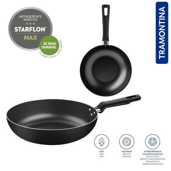 Frigideira Funda Panela Tramontina 24cm Antiaderente 2,2 Litros Alumínio