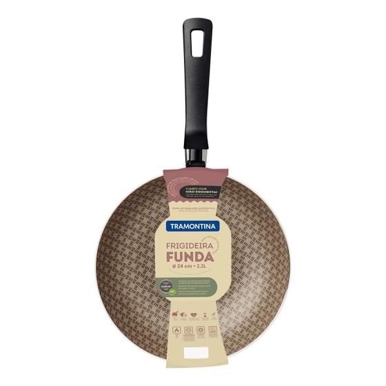 Imagem de Frigideira Funda Tramontina em Alumínio com Revestimento em Antiaderente Starflon Max 24 cm 2,2 L