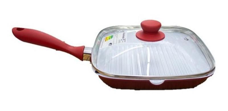 Frigideira Grill Cerâmica Antiaderente 28 Cm Com Tampa Menor preço em Frigideira Grill Cerâmica Antiaderente 28 Cm Com Tampa