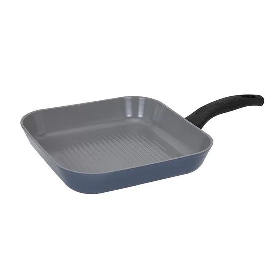 Imagem de Frigideira Grill Neoflam Reverse, Aluminio Forjado com Revestimento Cerâmico, Cor Azul - 28cm/3,0L