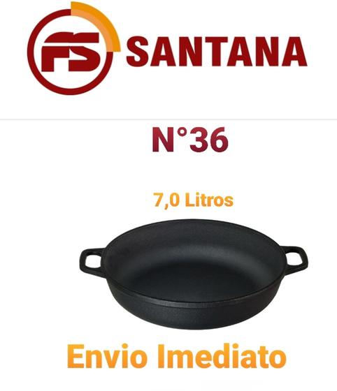 Imagem de Frigideira Paella De Ferro 36cm  Envio Imediato