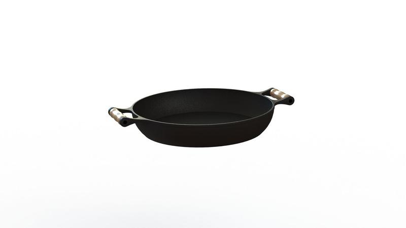 Imagem de Frigideira paella N36 com alça de madeira sem tampa - LIBANEZA.