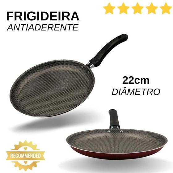 Imagem de Frigideira Panquequeira Antiaderente 22cm - Vermelha