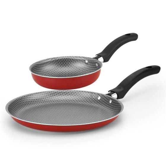 Imagem de Frigideira Panquequeira Antiaderente   Frigideira Para 1 Ovo Vermelho - Alegrete