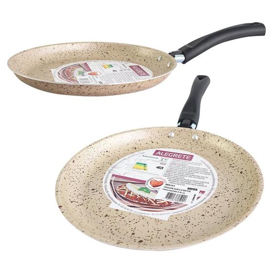 Imagem de Frigideira Panquequeira Colore 22cm Bege Stone Tapioca fritar ovo alimentos omeletes tortilhas legumes frago praticidade desing moderno cozinha casa