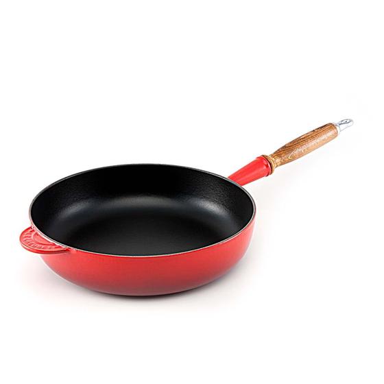 Imagem de Frigideira Sauté com Cabo de Madeira 28 cm Vermelho Le Creuset