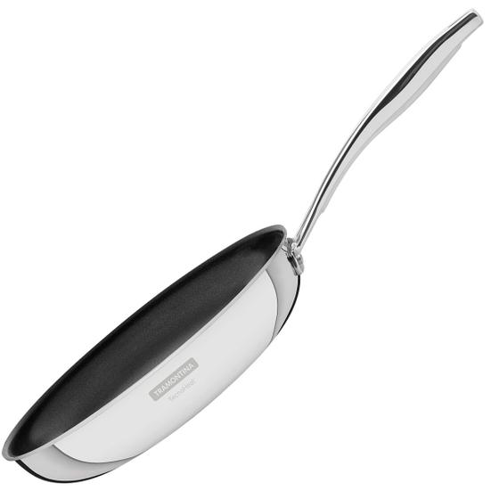 Imagem de Frigideira Tramontina 20 cm Grano Aço Inox fundo de Indução Antiaderente  - 1,2L