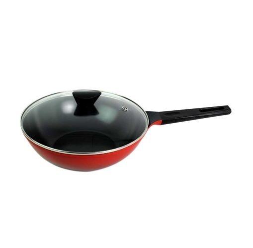 Imagem de Frigideira Wok 30cm/4,7L - Neoflam Amie, Aluminio Injetado com Revestimento Ceramico, Cor Vermelho