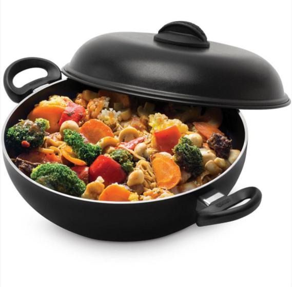 Imagem de Frigideira Wok Antiaderente 32cm com Tampa E Alça - Eirilar