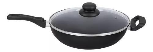 Imagem de Frigideira Wok Com Tampa - Preto Cozillar