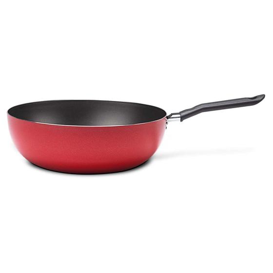 Imagem de Frigideira Wok Garlic em Alumínio 28 cm Vermelho Brinox