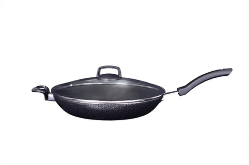 Frigideira wok n 32 antiaderente com tampa de vidro Menor preço em Frigideira wok n 32 antiaderente com tampa de vidro