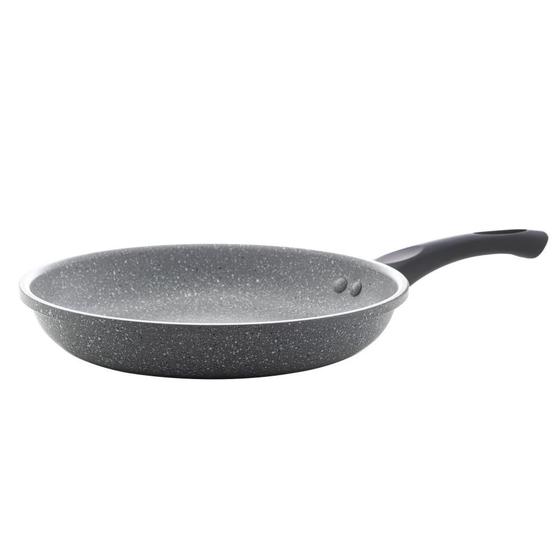 Frigideira Wolff de alumínio com revestimento cerâmico Granilite na cor cinza, vista lateral