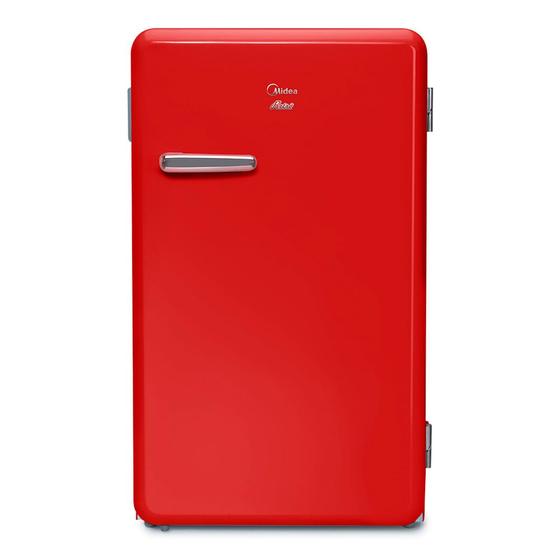 Geladeira/refrigerador 95 Litros 1 Portas Vermelho Retrô - Midea - 110v - Mrv10v1