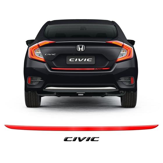 Imagem de Friso Do Porta-Malas Honda Civic G10 2016 Até 2021 + Emblema