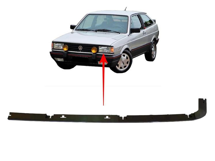 Imagem de Friso Inferior da Grade Gol Parati Voyage Saveiro 1987 1988 1989 1990 Lado Esquerdo KARINA JULIMAR