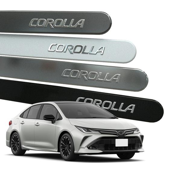 Imagem de Friso Lateral Corolla 2008 a 2025 Branco Polar Redondo Alto Relevo Cromado