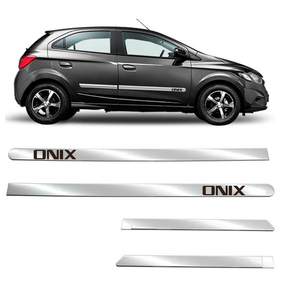 Imagem de Friso Lateral Largo Onix 2012 a 2023 Kit Cromado Personalizado 4 Portas