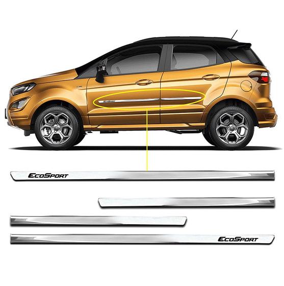 Imagem de Friso Lateral Slim Ecosport 2003 a 2020 Kit Cromado Personalizado 4 Portas