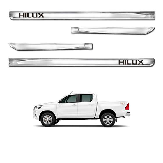 Friso Lateral X-Treme Hilux Todos os Anos Cromado Personalizado 4 Portas Menor preço em Friso Lateral X-Treme Hilux Todos os Anos Cromado Personalizado 4 Portas