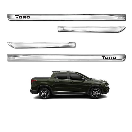 Imagem de Friso Lateral X-Treme Toro 2016 2017 2018 2019 2020 2021 2022 2023 Kit Cromado Personalizado 4 Portas