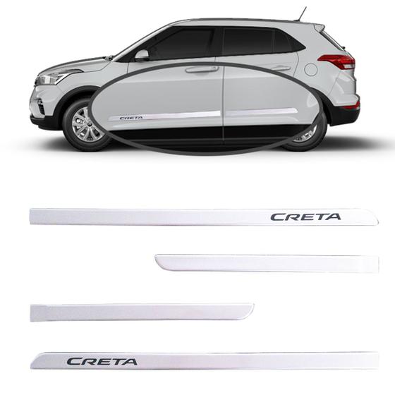 Imagem de Friso Porta Hyundai Creta Original Prata Metal 2017 à 2019