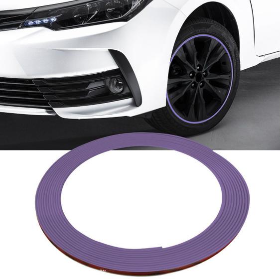 Imagem de Friso Protetor Roda Liga Leve Esportiva Tuning 8m - Roxo