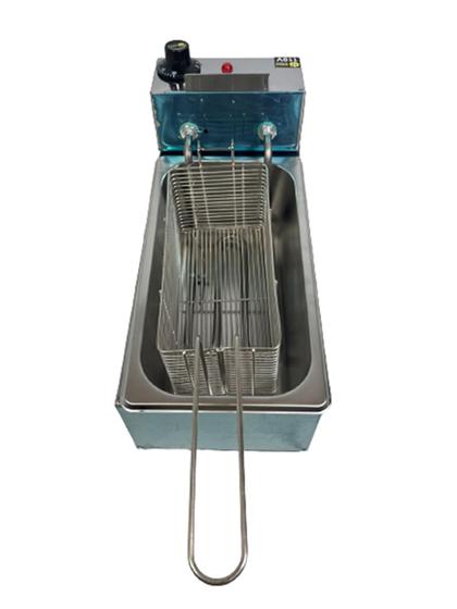 Imagem de Fritadeira 1 Cuba 3 Litros Porfissional Modelo Simples com Coador de óleo + Molde de batata