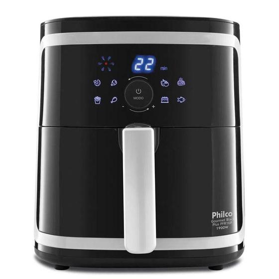 Fritadeira Air Fry Philco Gourmet Plus PFR16P 5.5 Litros, 1900W, Painel Digital, Timer de 60 Minutos, 127V, Preto - 53801055 Menor preço em Fritadeira Air Fry Philco Gourmet Plus PFR16P 5.5 Litros, 1900W, Painel Digital, Timer de 60 Minutos, 127V, Preto - 53801055