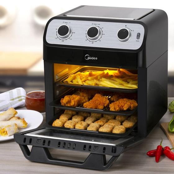 Imagem de Fritadeira Air Fryer 12L Midea Oven FFA20P1 Preta 127V