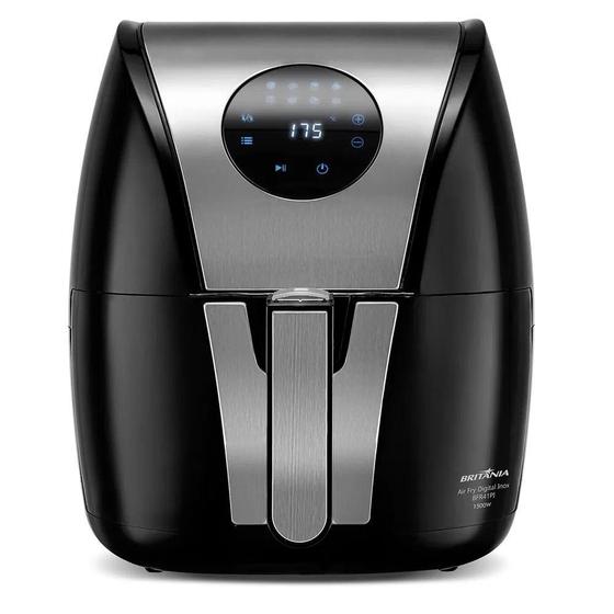 Imagem de Fritadeira Air Fryer 5 litros Painel Digital  Inox 1500W Britânia  - BFR41PI 