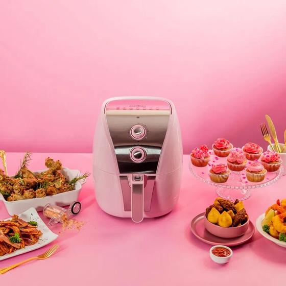 Imagem de Fritadeira Air Fryer Britânia Antiaderente 5 Litros 1500W Rosa 110v ou 220v